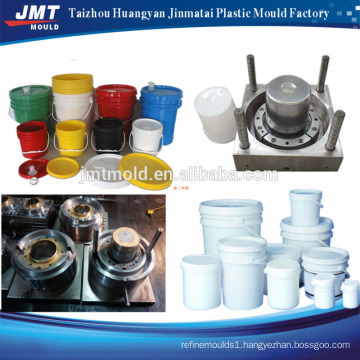 white bucket with blue cover plastic injection mould